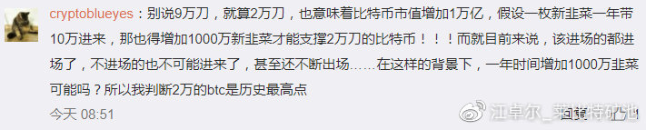 江卓尔：比特币涨到十万美元需要多少资金？