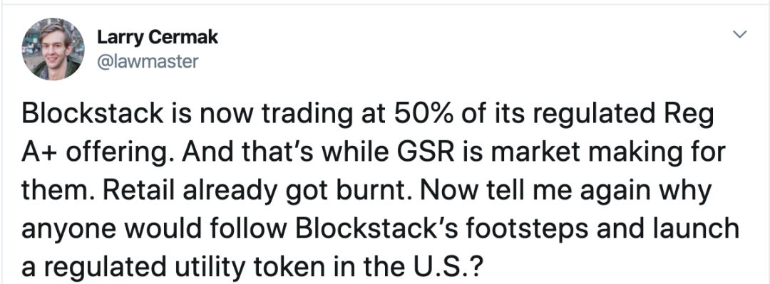 推特精选 | 首个SEC合规ICO照样破发50%，散户遍体鳞伤