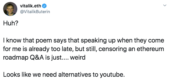 Twitter精选 | Youtube加密大清扫殃及V神，BM借势营销被喷