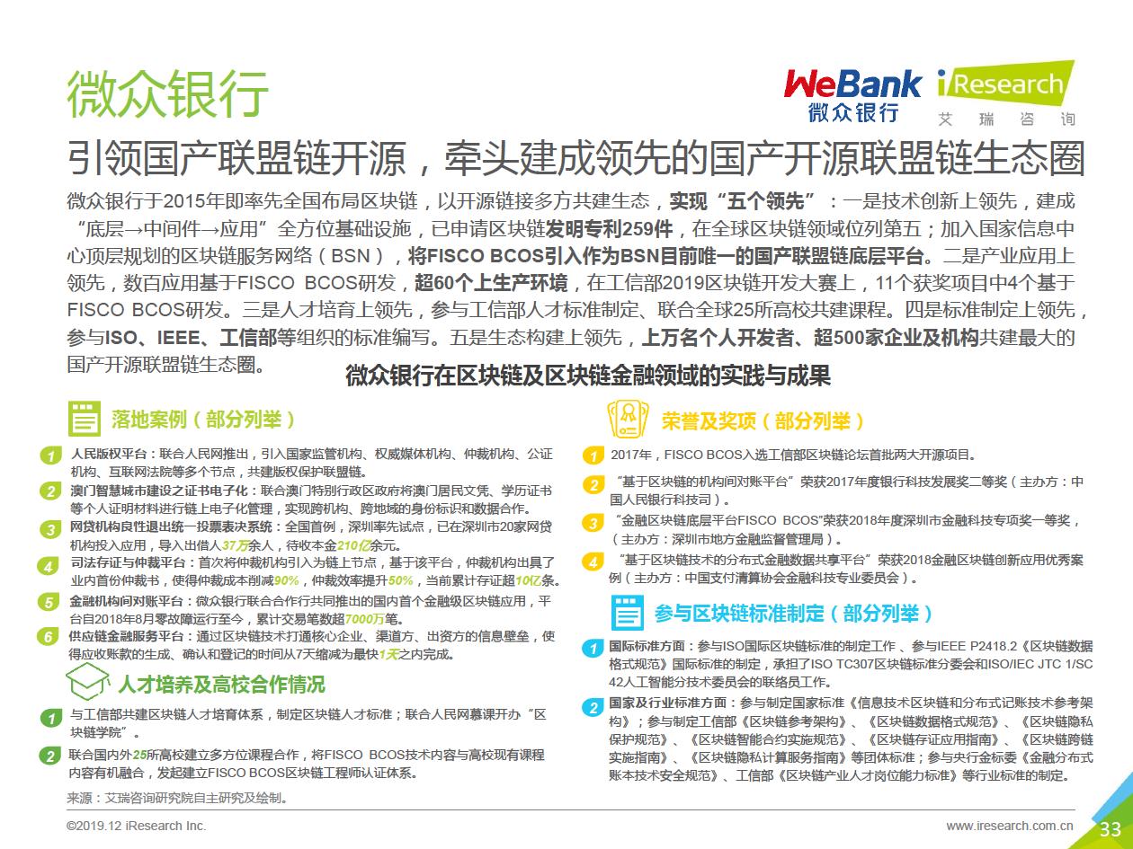 艾瑞咨询发布区块链研究报告，“分化金融”将成为区块链金融业务协作平台的趋势