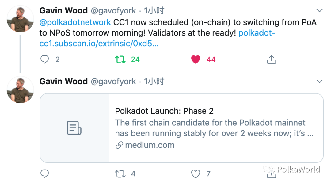 Gavin Wood:波卡启动第二阶段NPoS网络