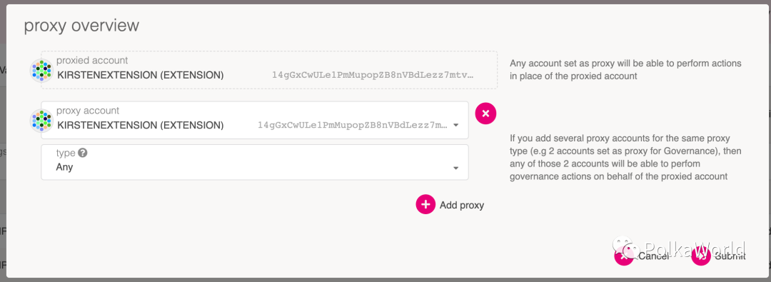 波卡如何设置代理账户?|Polkadot Wiki