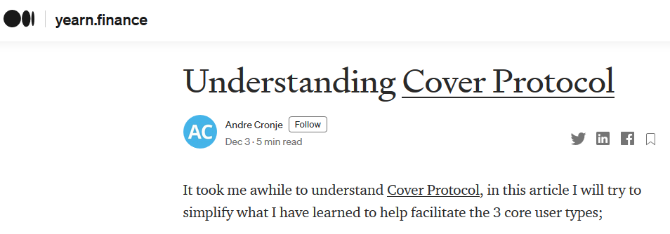 Cover加入AC王国,DeFi保险会是下一个风口吗
