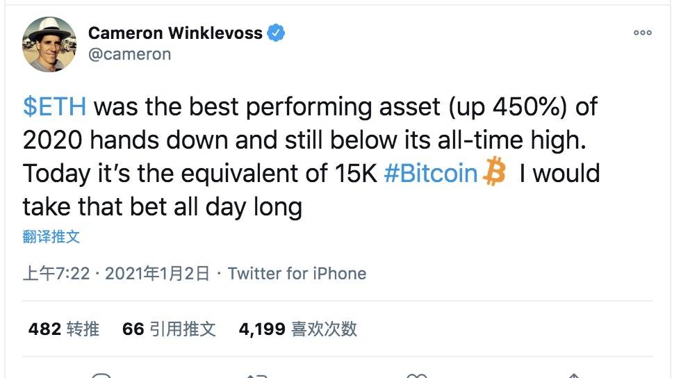 以太币突破1000美元，牛疯了！