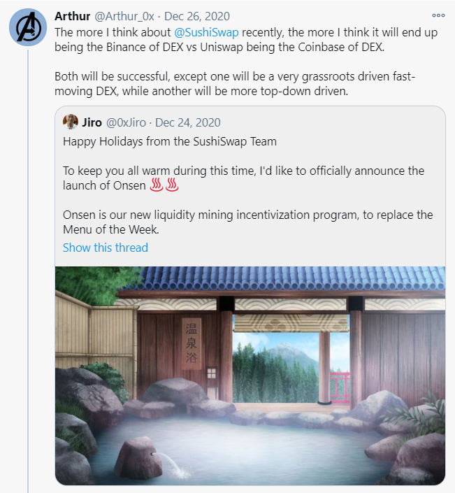 DeFi新玩法丨Sushi要成为DEX界的币安?了解一下草根驱动型创新——温泉计划