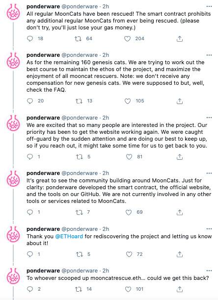 疯狂爱好者“考古”掘金 NFT项目MoonCats翻红