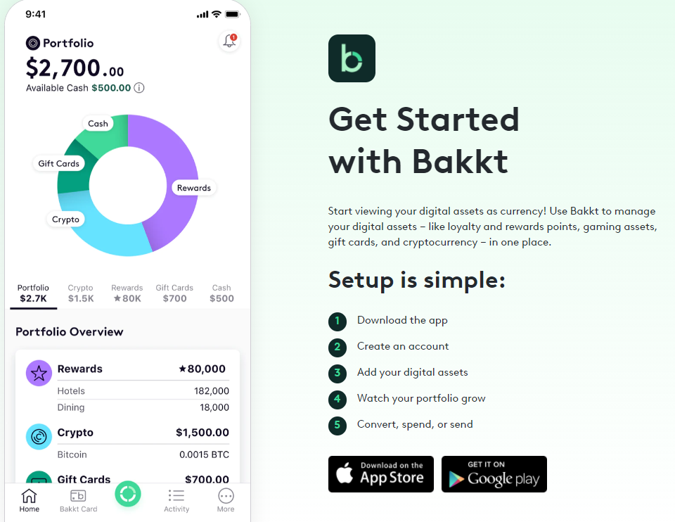 Bakkt推出专有APP,接受比特币支付,用户还可管理“积分、礼品卡”等数字资产
