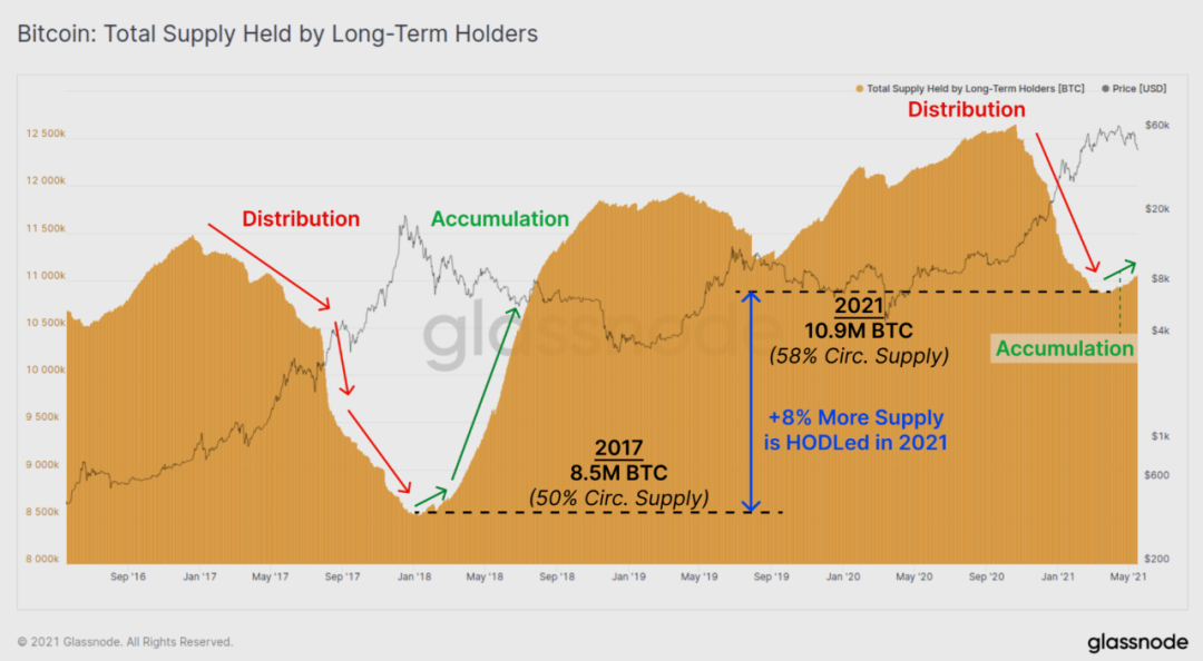 数据:BTC 恐慌下跌中,HODLer 仍在加仓?