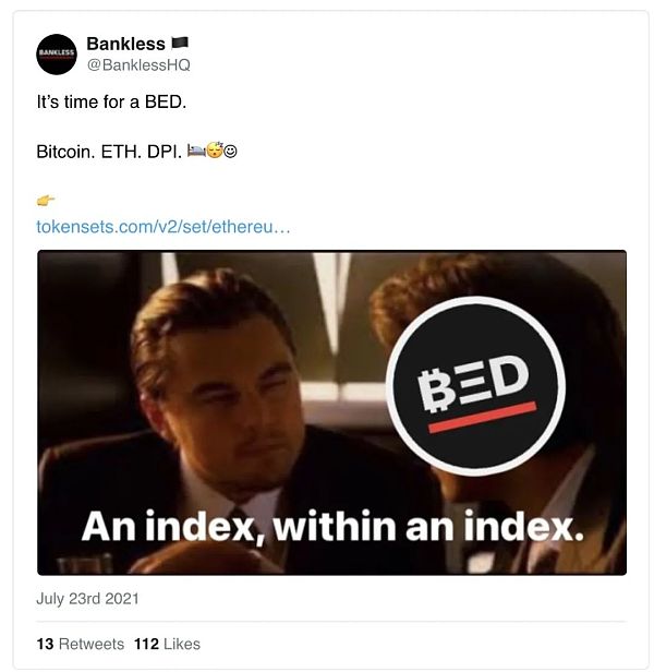 一文了解纳入BTC、ETH以及DPI的“躺投”指数BED