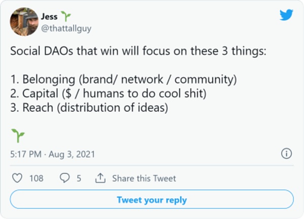 一文说透社区社交DAOs