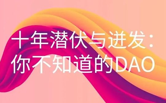 十年潜伏与迸发：你不知道的DAO