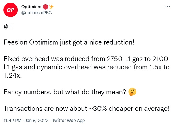 Optimism 开销优化：通往美分级手续费之路