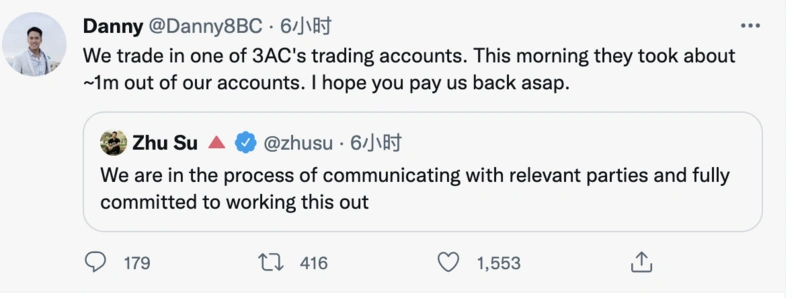 Three Arrows Capital 大败局：以太坊巨鲸身陷流动性危机