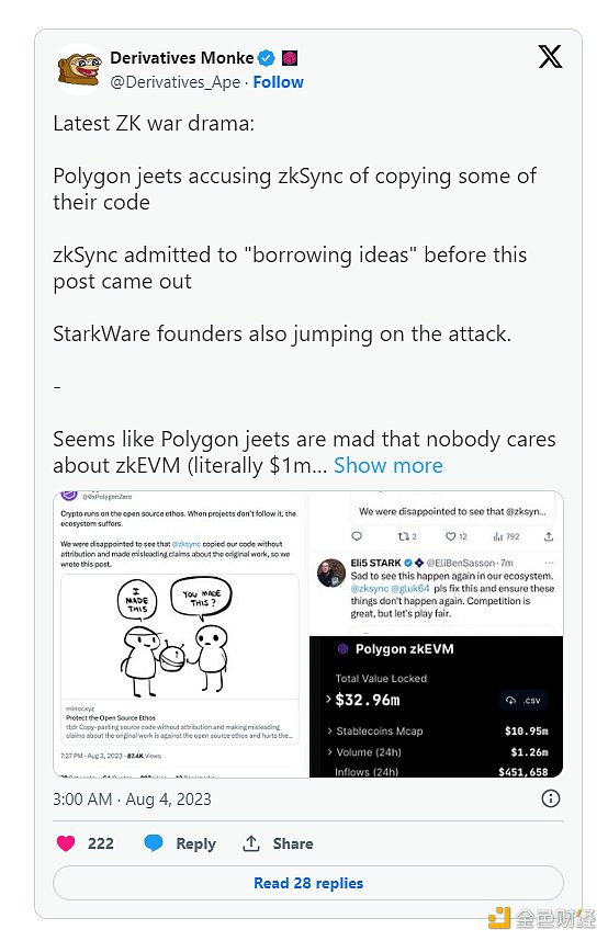 Polygon、zkSync 和 Starknet 因这个原因而战