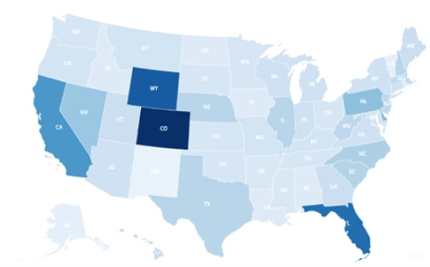 美国加密企业分布：哪个州、哪个城市加密公司最多