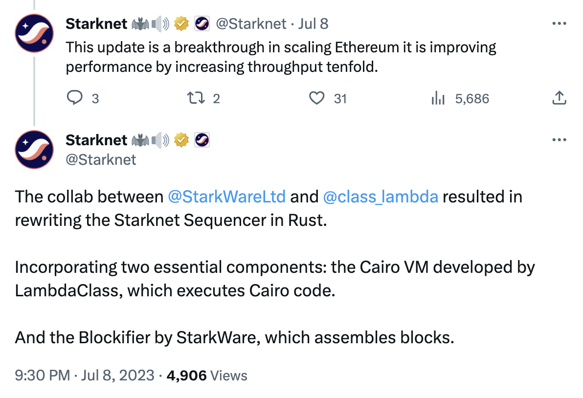 Starknet V12开发功臣，LambdaClass为何转投竞争对手zkSync的怀抱？
