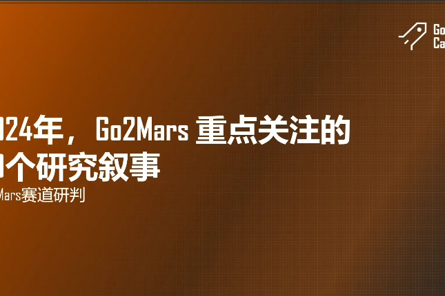 Go2Mars：2024年，需重点关注的20个研究叙事