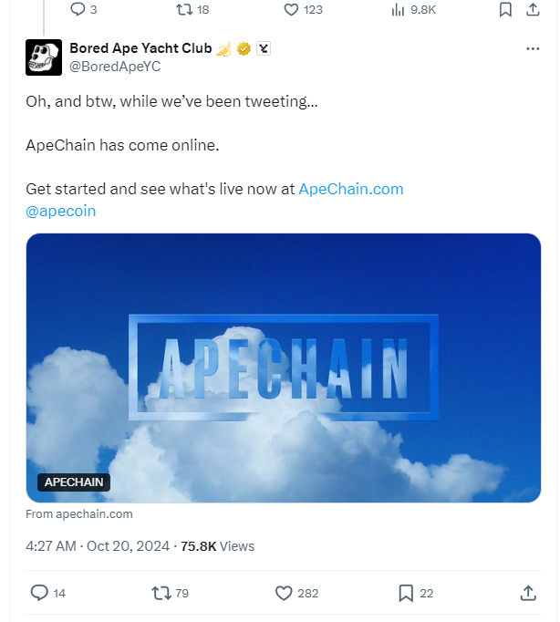复盘 ApeChain 上线大戏:MEME、拉盘、自动收益,上演主网上线营销组合拳
