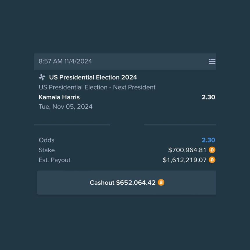  Streamer xQc对Kamala Harris的70万美元比特币投注以亏损告终 