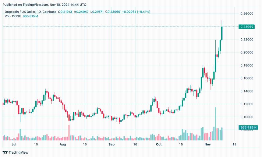 Dogecoin Rockets up 20% Overnight as Meme Coin Market Heats Up