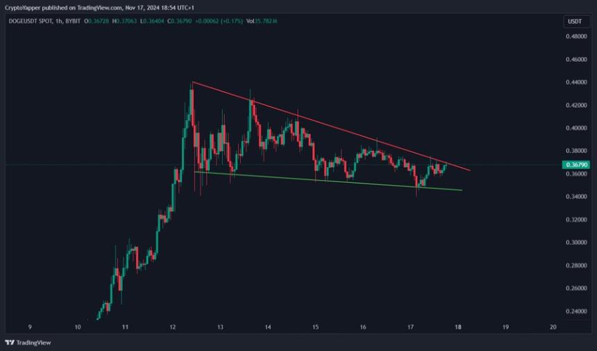 Dogecoin 1H Chart Crypto Yapper