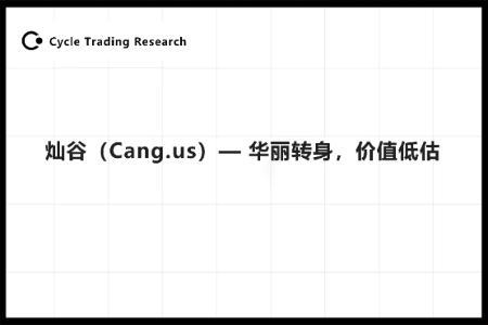 灿谷(Cang.us)转型加密货币挖矿，市场价值被严重低估