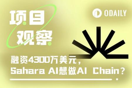 融资4300万美元的Sahara AI，能否构建真正的“AI Chain”？