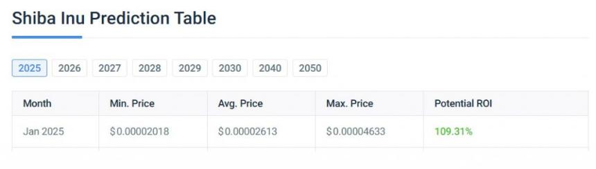 shiba inu january 2025 shib