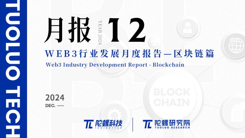 2024年12月Web3行业月度发展报告 |陀螺研究院