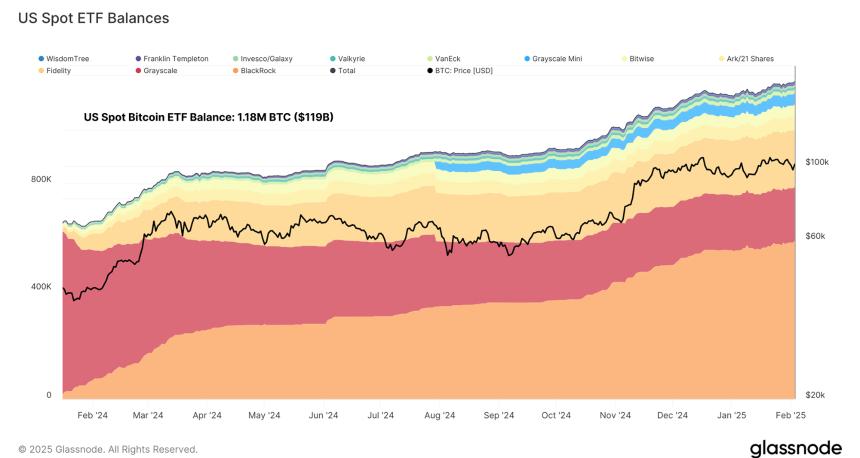 Spot Bitcoin ETFs Trends Glassnode
