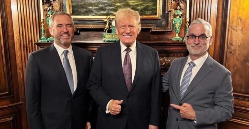 Ripple CEO Brad Garlinghouse和US President Donald Trump