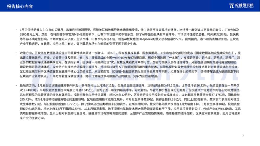 2025年1月Web3行业月度发展报告 |陀螺研究院