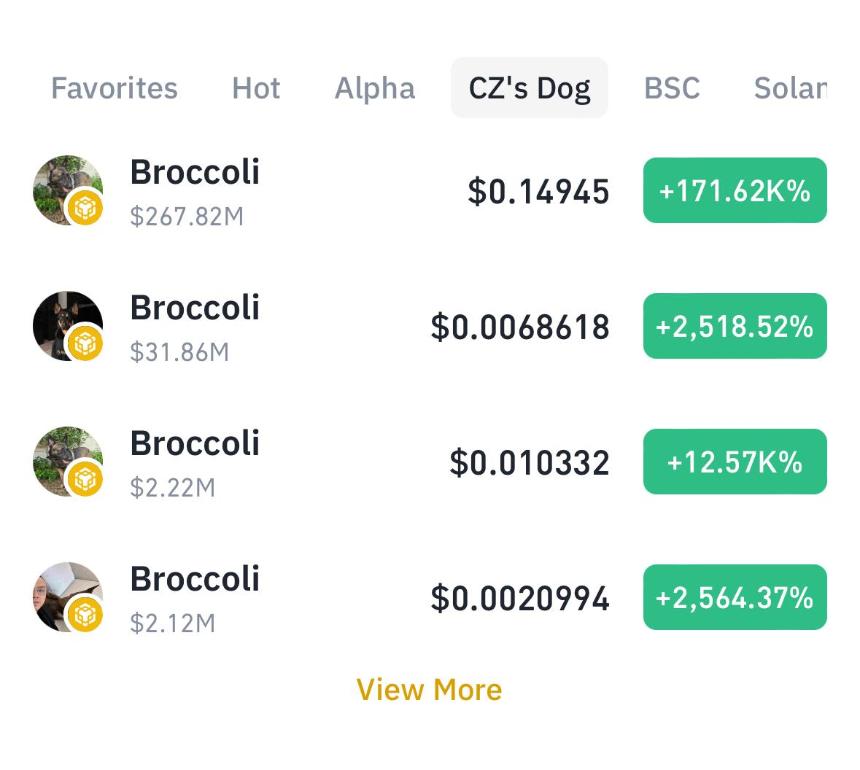 CZ宠物狗Broccoli引发链上MEME热潮,PVP大战暴露行业乱象