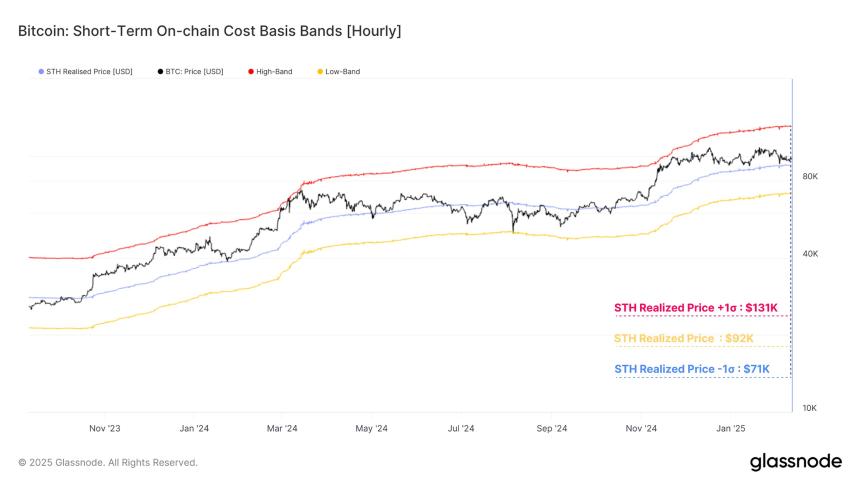 Bitcoin Short-Term On-chain Cost Basis Glassnode
