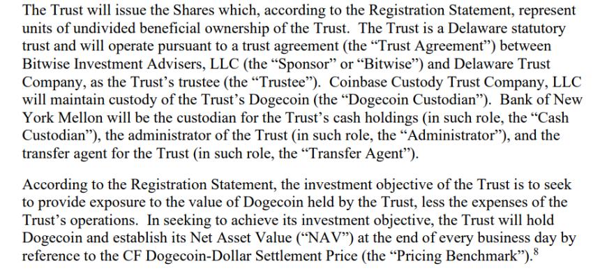 Bitwise Dogecoin ETF