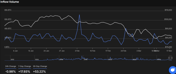 Bitcoin Exchange Inflows | IntoTheBlock