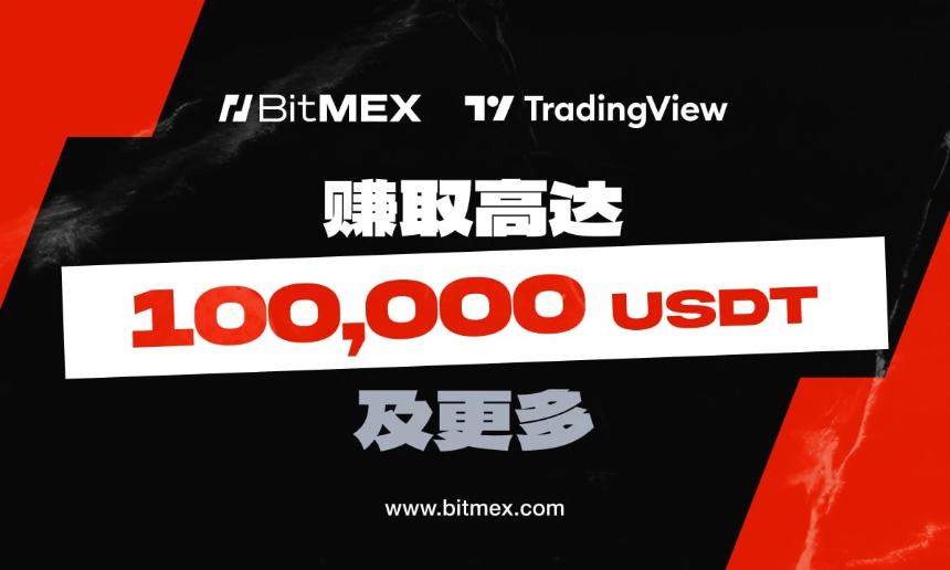 BitMEX与TradingView达成战略合作，推出100,000 USDT奖励计划