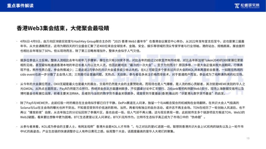2025年4月Web3行业月度发展报告 |陀螺研究院