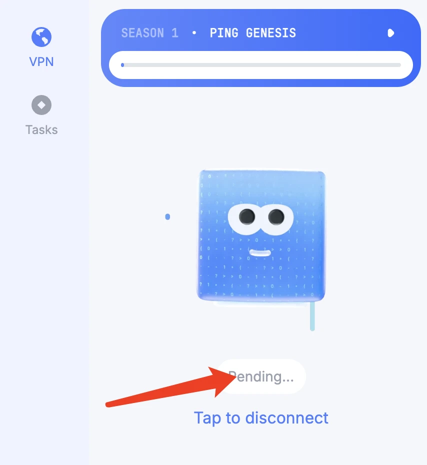 Ping Network挖矿界面