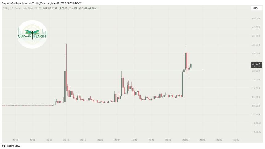 XRP 1M Chart Guy on the Earth