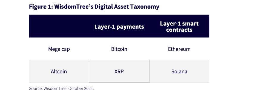WisdomTree names XRP a Bitcoin investment alternative 