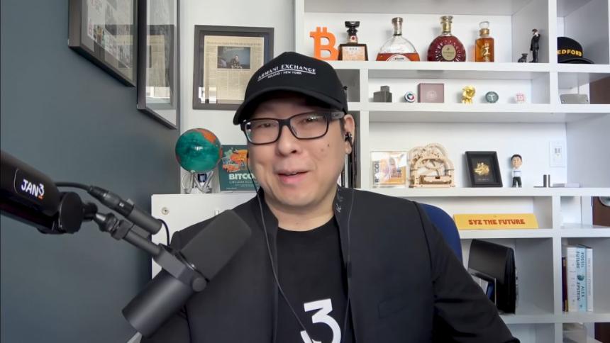 Screenshot from 比特币无限直播播客 featuring discussion about Bitcoin Core Wars