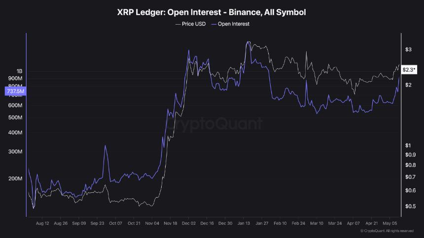 XRP Binance Open Interest CryptoQuant