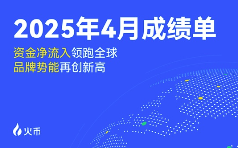 火币HTX发布2025年4月亮眼成绩单：全球资金净流入领先，品牌影响力与用户信任再攀新高
