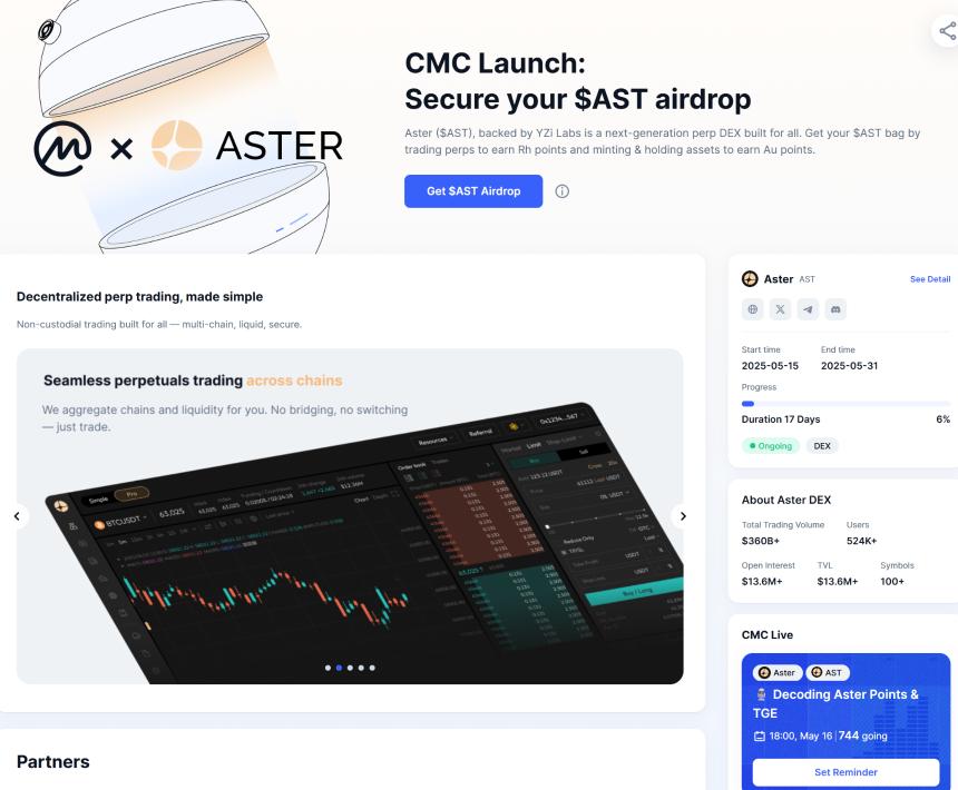 CMC推出Launch平台：拓展功能边界，打造类Galxe任务生态