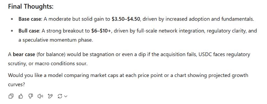 XRP Price if Ripple Acquires Circle ChatGPT