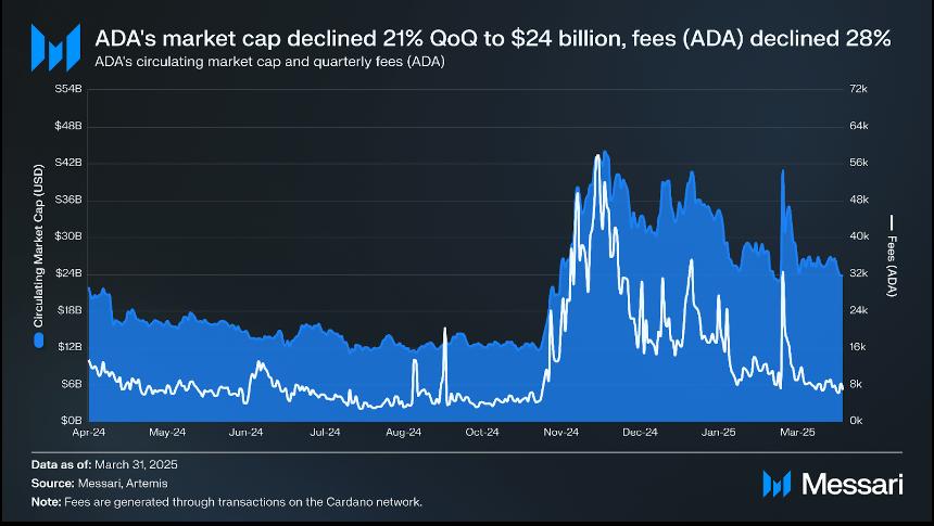 Cardano 2025 年第一季度财报：资金达 11 亿美元，治理参与度不断提升，链上指标呈现混合态势