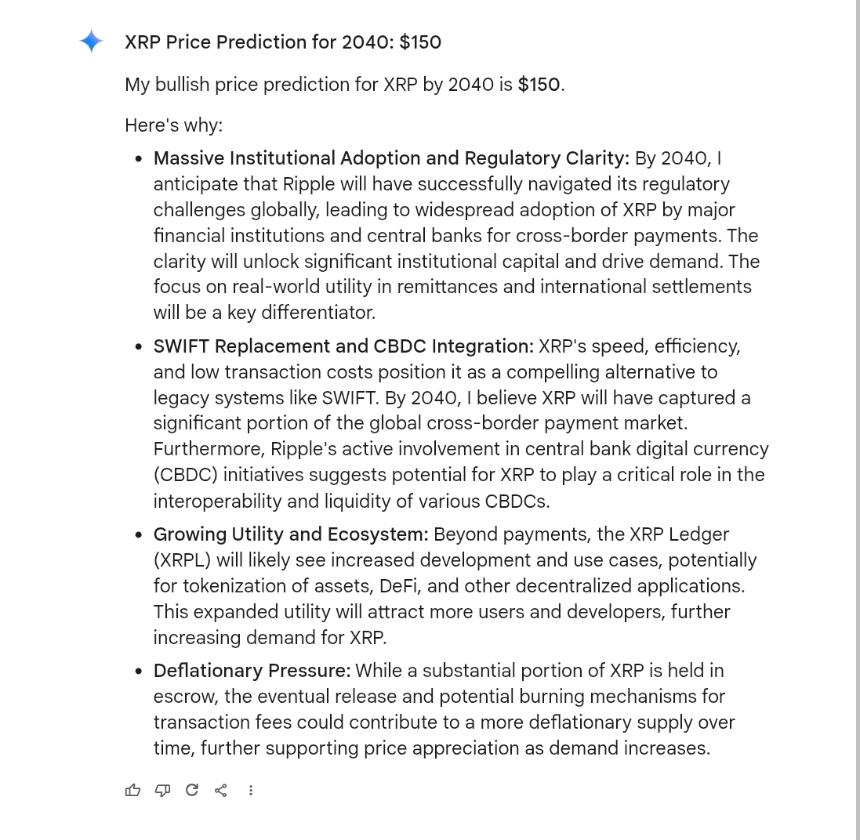 XRP Price Prediction Google Gemini
