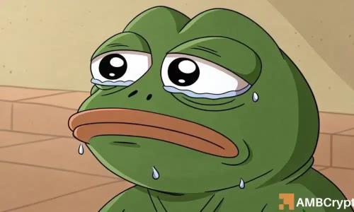 PEPE 24小时暴跌17%：市场抛压加剧，未来或面临更大下行风险