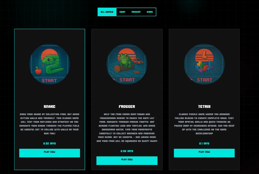 本周精选交互项目：VOYA Games小游戏、Irys测试网、Nebulai头矿